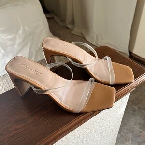 The Drop Clear Strap Heels